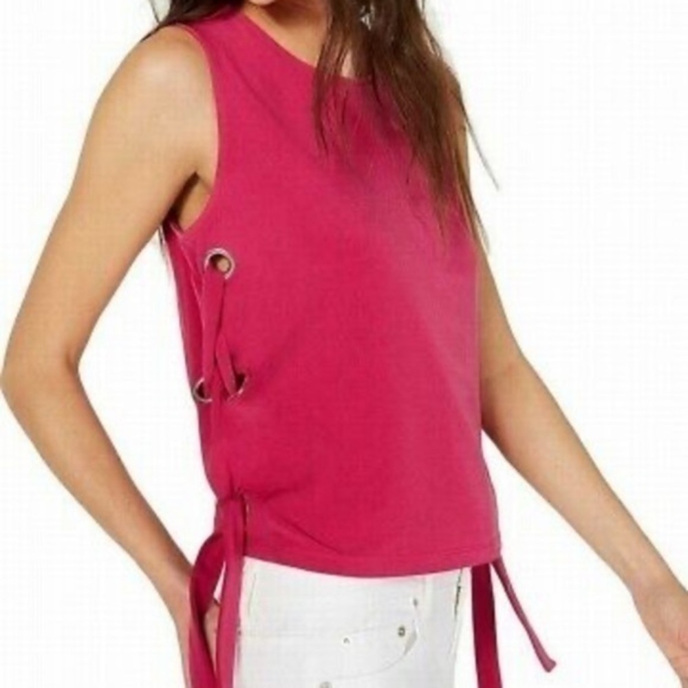 Michael Kors Magenta (Size Large) Grommet Lace Up Sides BRAND NEW